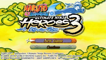 Naruto Shippuden - Ultimate Ninja Heroes 3 (EU) screen shot title